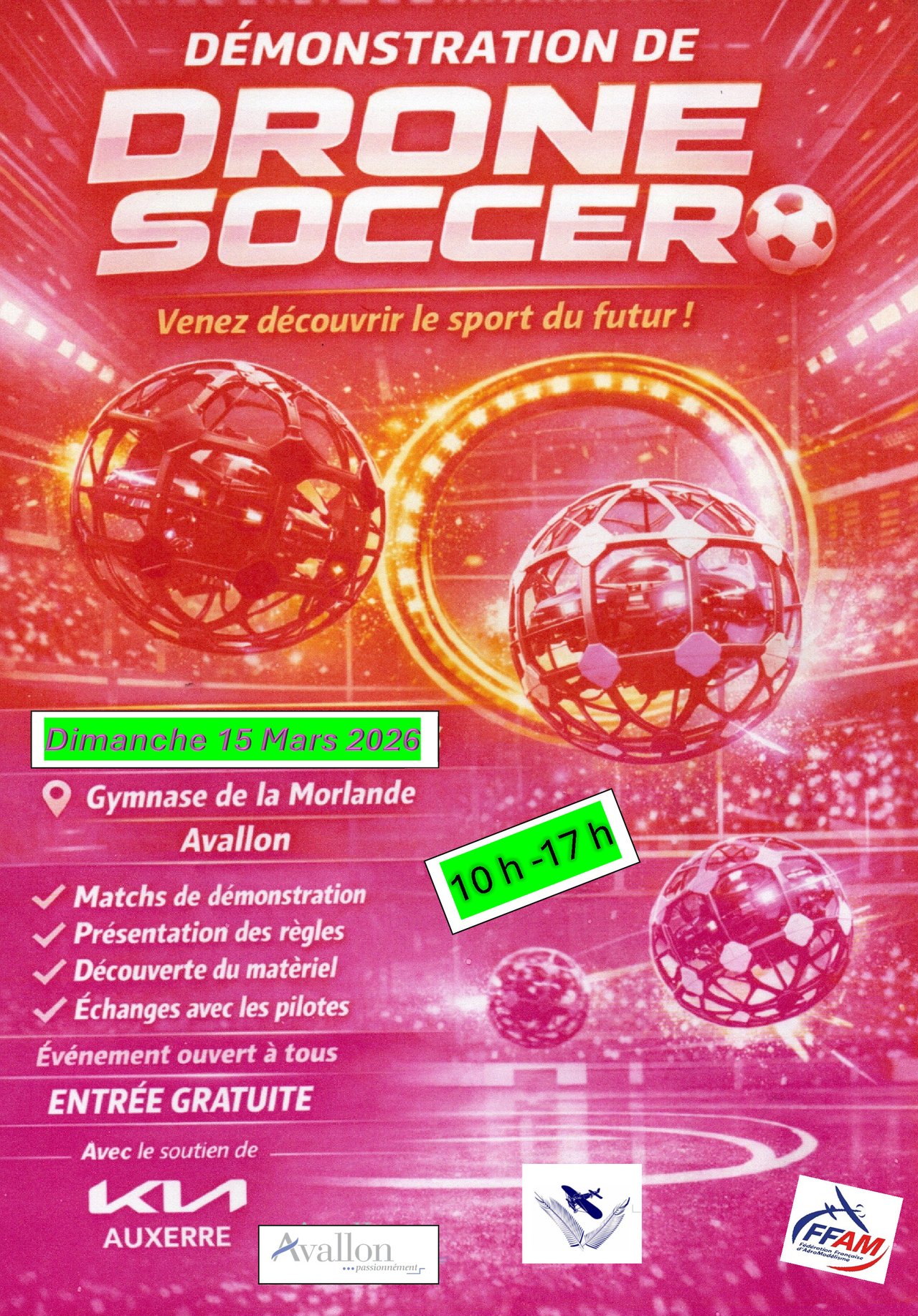Démonstration de drone soccer