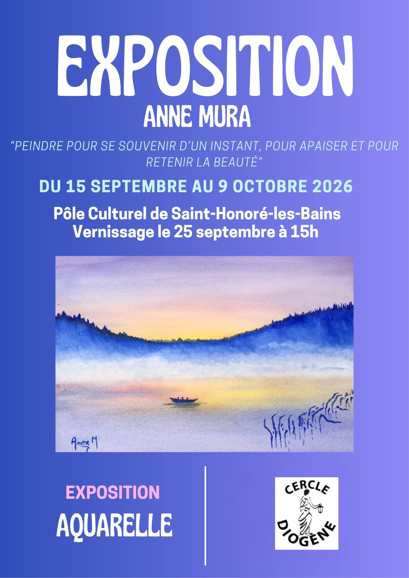 Exposition des aquarelles d'Anne Mura