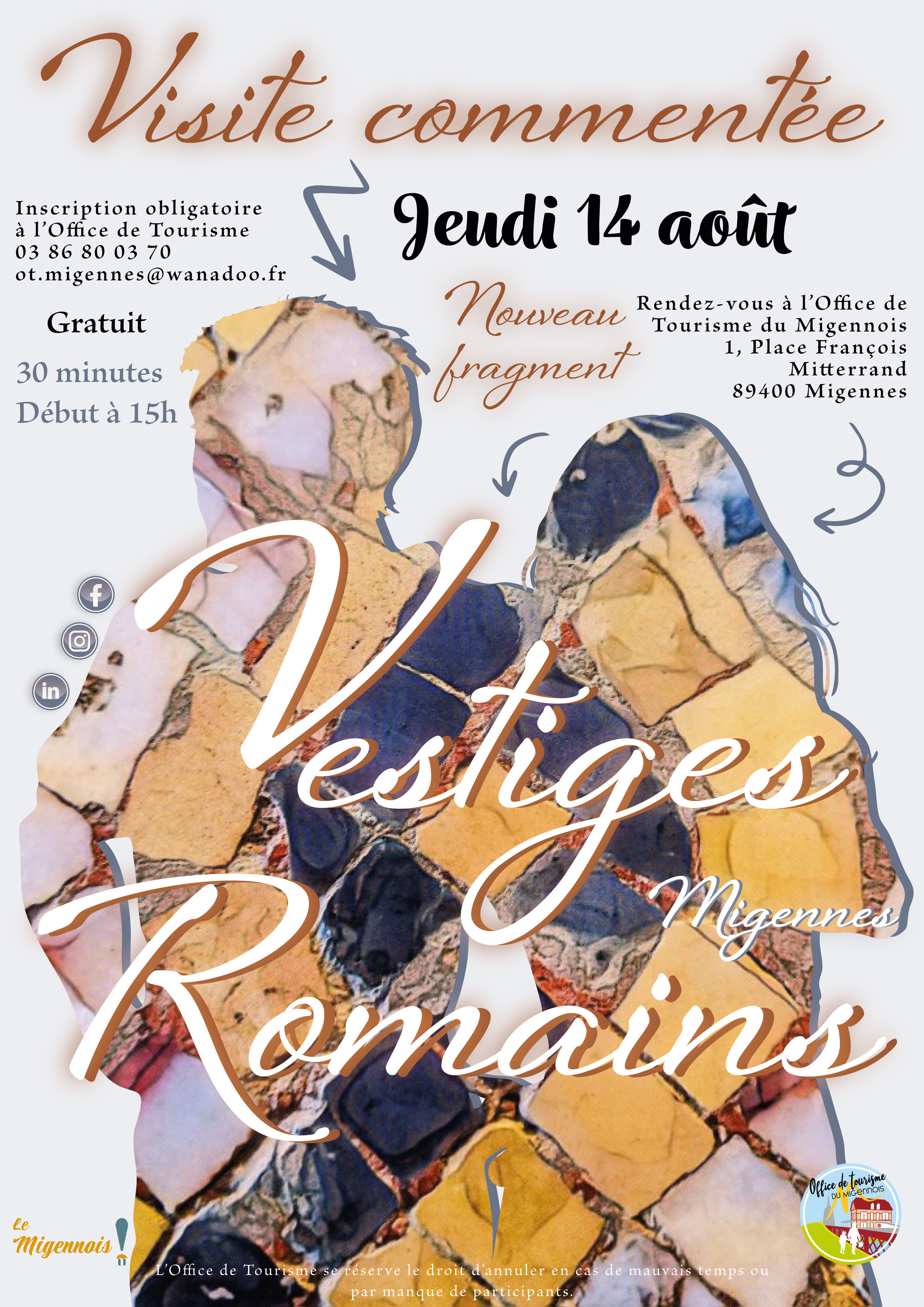 Affiche - Visite commentée - Vestiges Romains