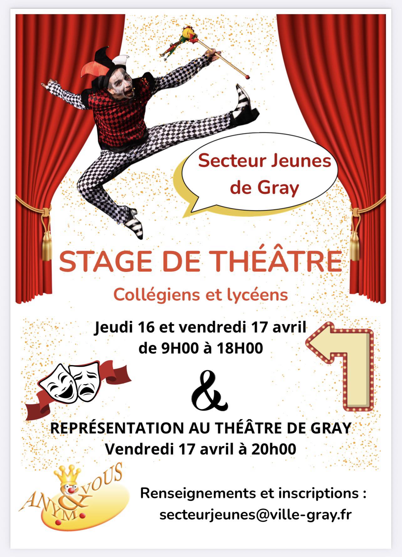 Stage de théâtre collégiens et lycéens