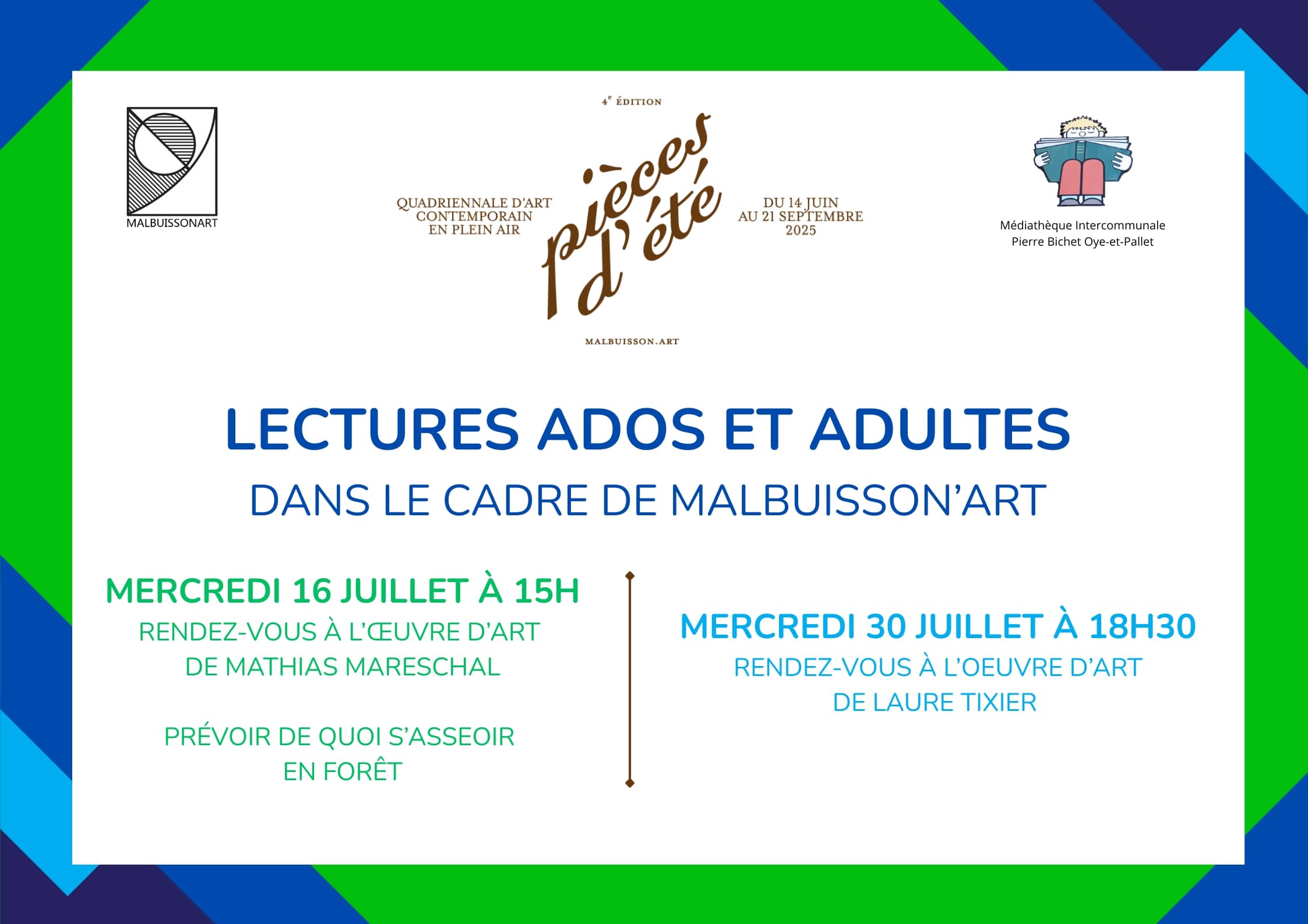 16 et 30 juillet - Lectures Malbuisson'art - Malbuisson