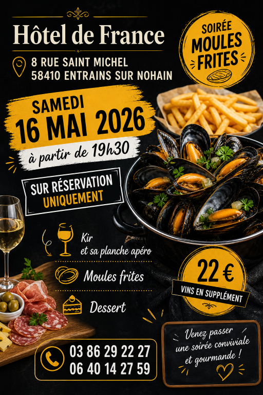 Soirée moules frites — visuel événement