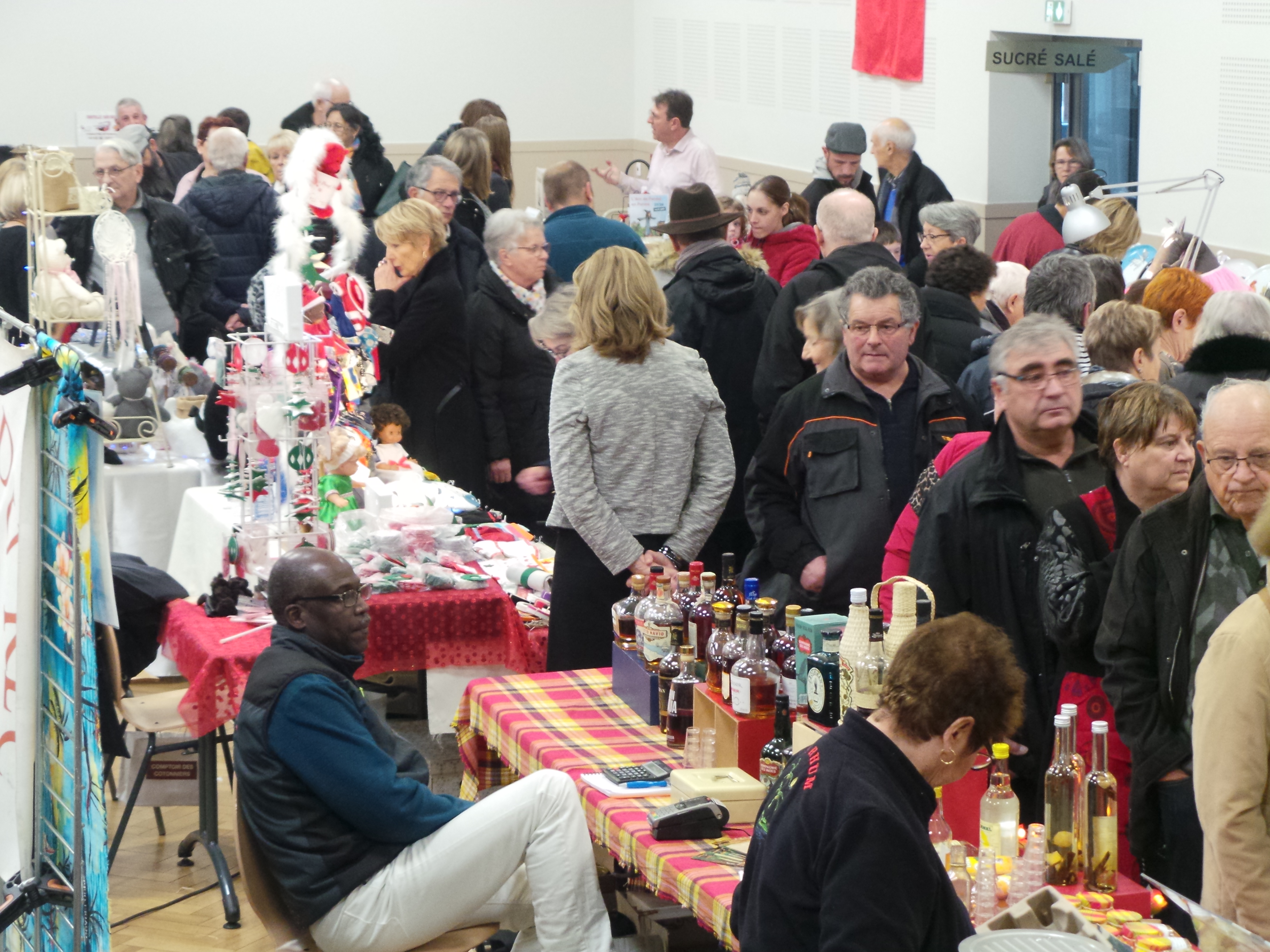 Marché de Noël dans l'après-midi