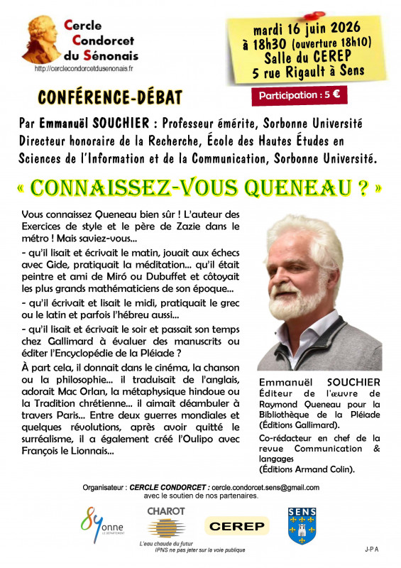 Conférence "Connaissez-vous Queneau ?"