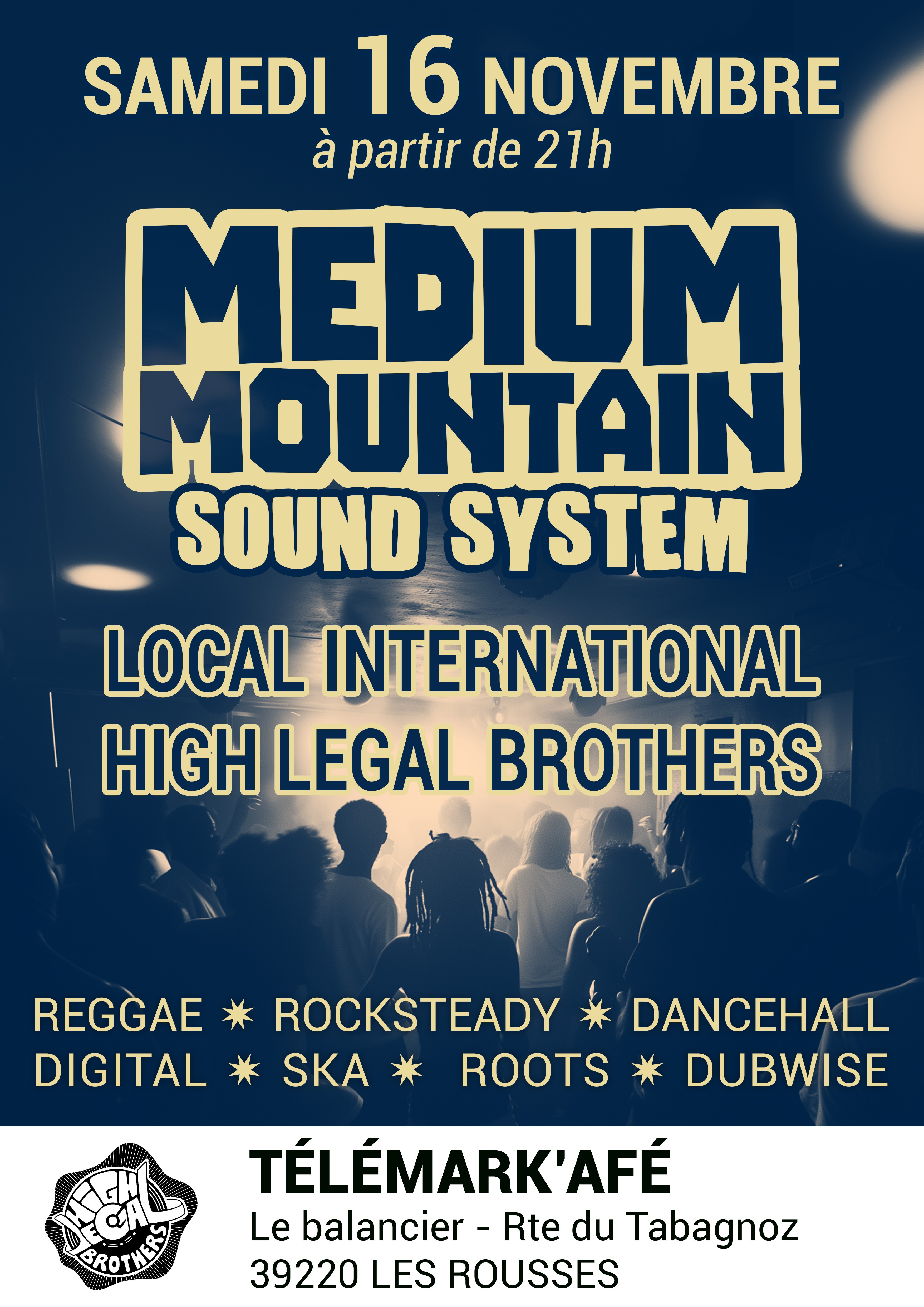 1611 - AFFICHE TELE MEDIUM MOUNTAIN SOUND SYSTEM - HIGH LEGAL BROTHERS