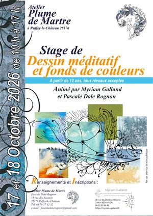 Stage de dessin méditatif et fonds de couleurs