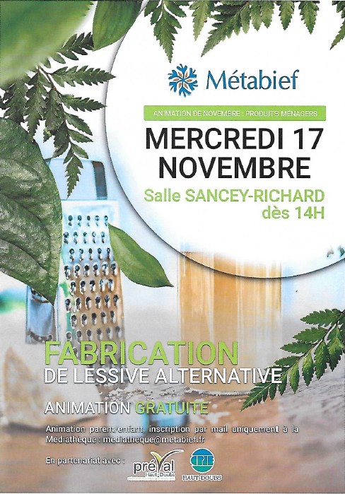 17 nov - Fabrication de lessive - Métabief