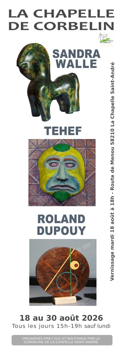 Exposition Sandra Walle - Tehef - Roland Dupouy — visuel événement