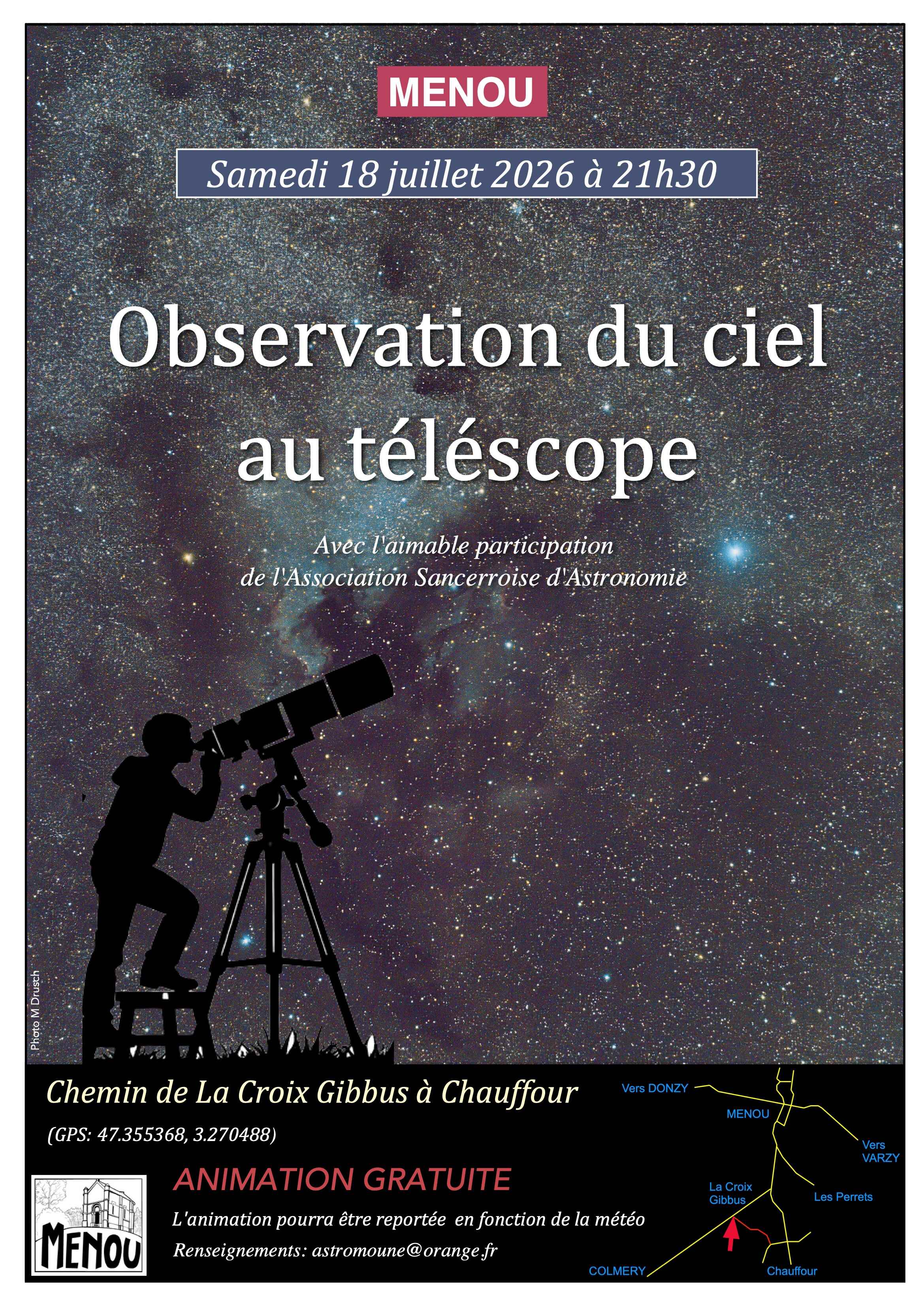 Observation du ciel au télescope