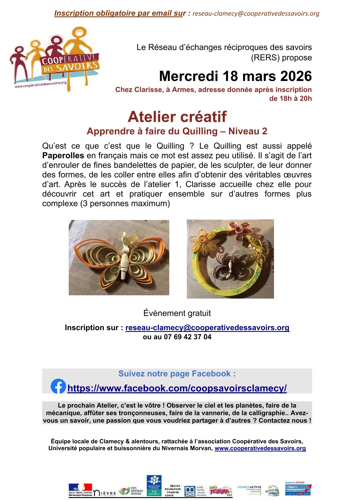 La coopérative des savoirs propose : Atelier créatif - Apprendre à faire du Quilling - Niveau 2