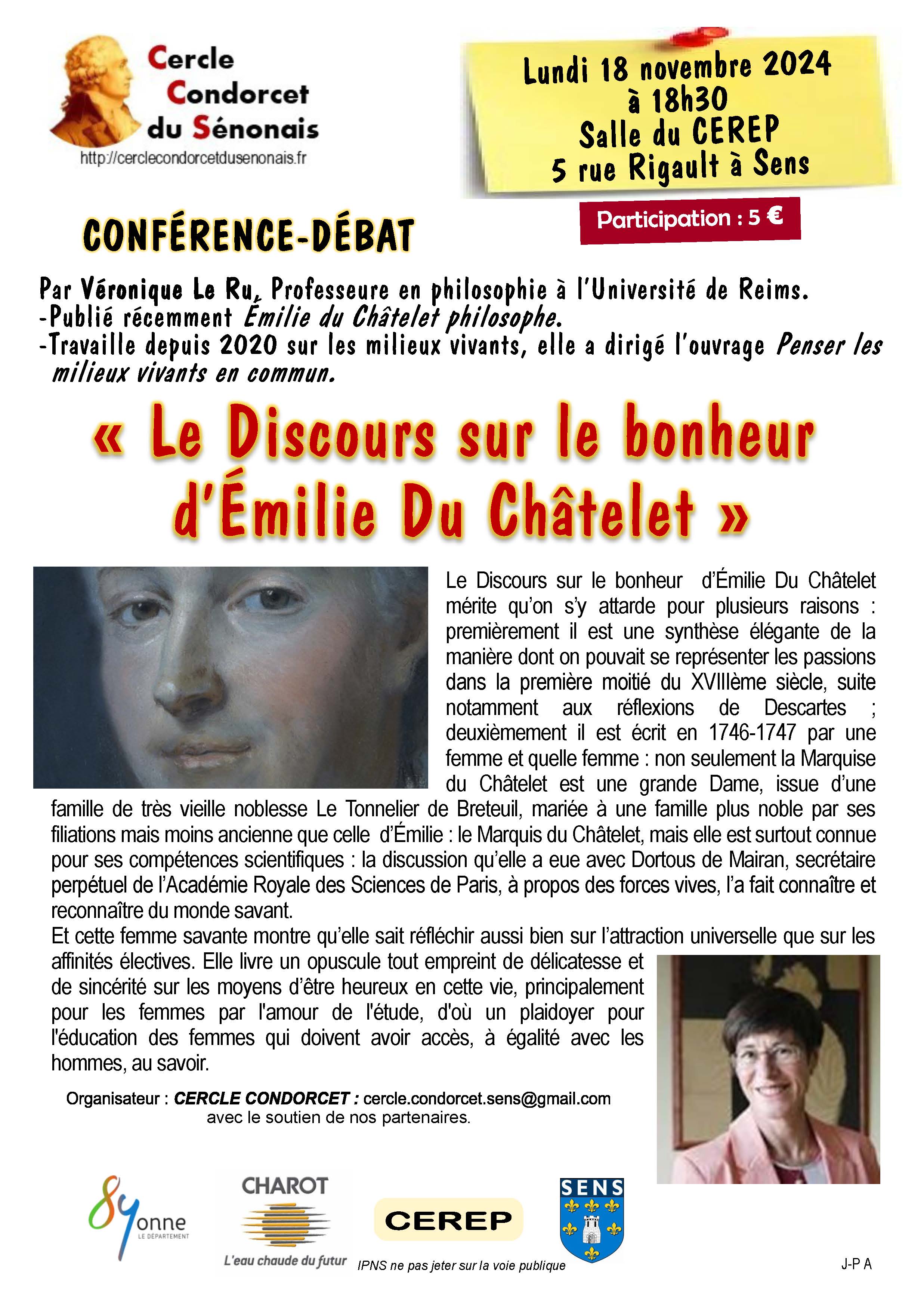 Le discours sur le bonheur d'Émilie du Châtelet