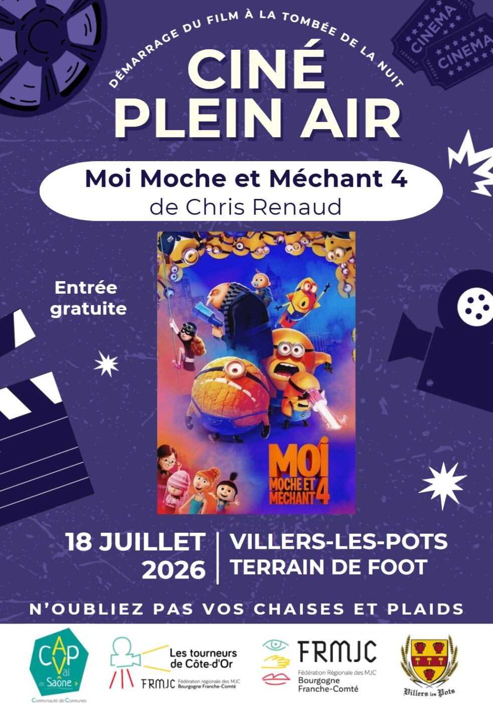 Ciné plein air "Moi, moche et méchant 4"