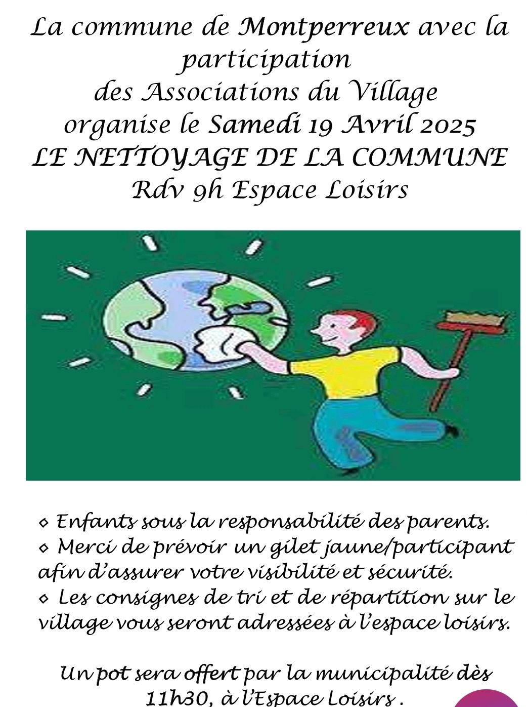 19 avril - nettoyons la commune - Montperreux