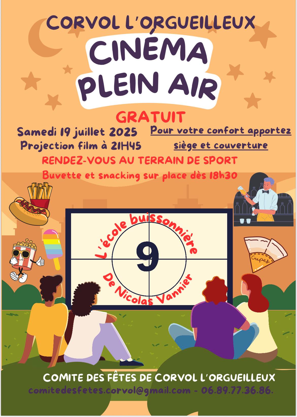 19 juillet 2025 cinéma plein air corvol l orgueilleux