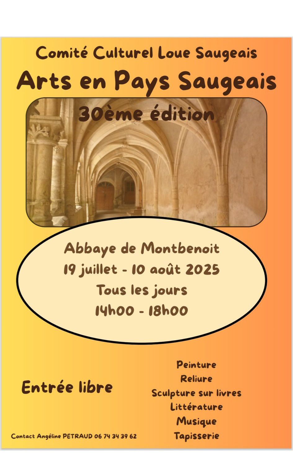 19 juillet au 10 août - Expo Arts en Pays Saugeais - Montbenoît