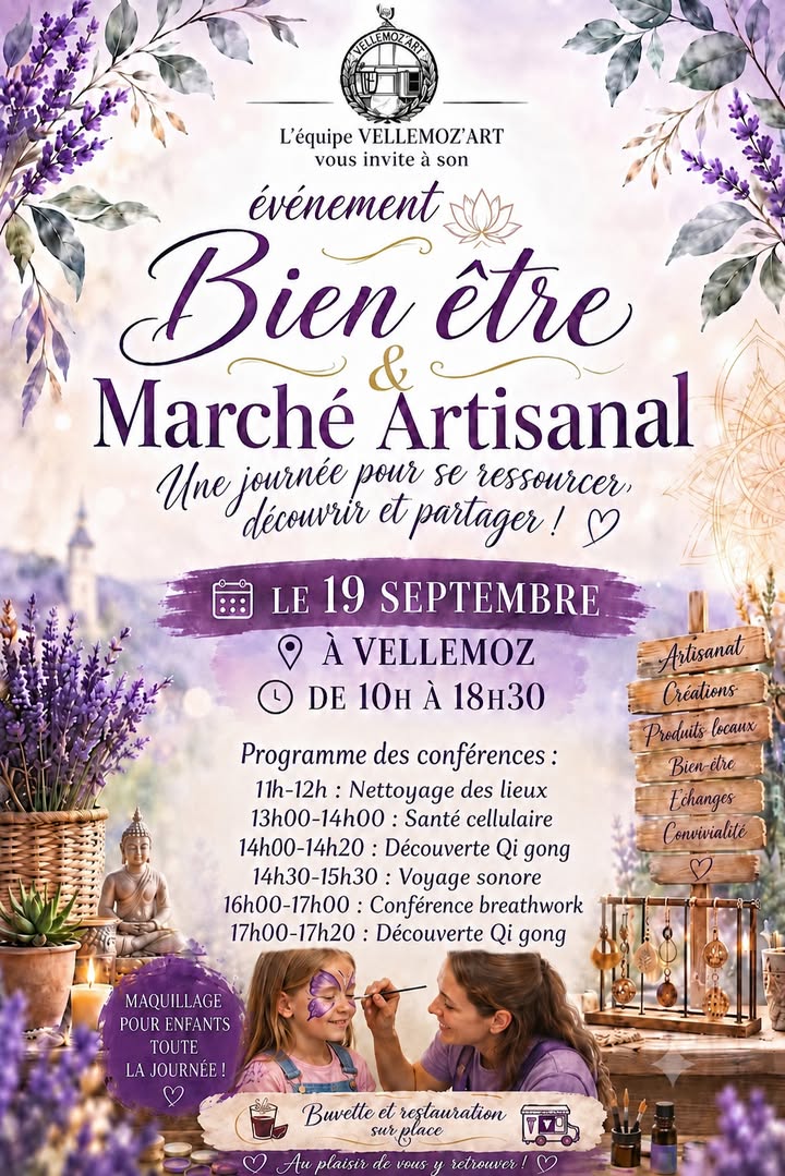 Bien-être et marché artisanal à Vellemoz