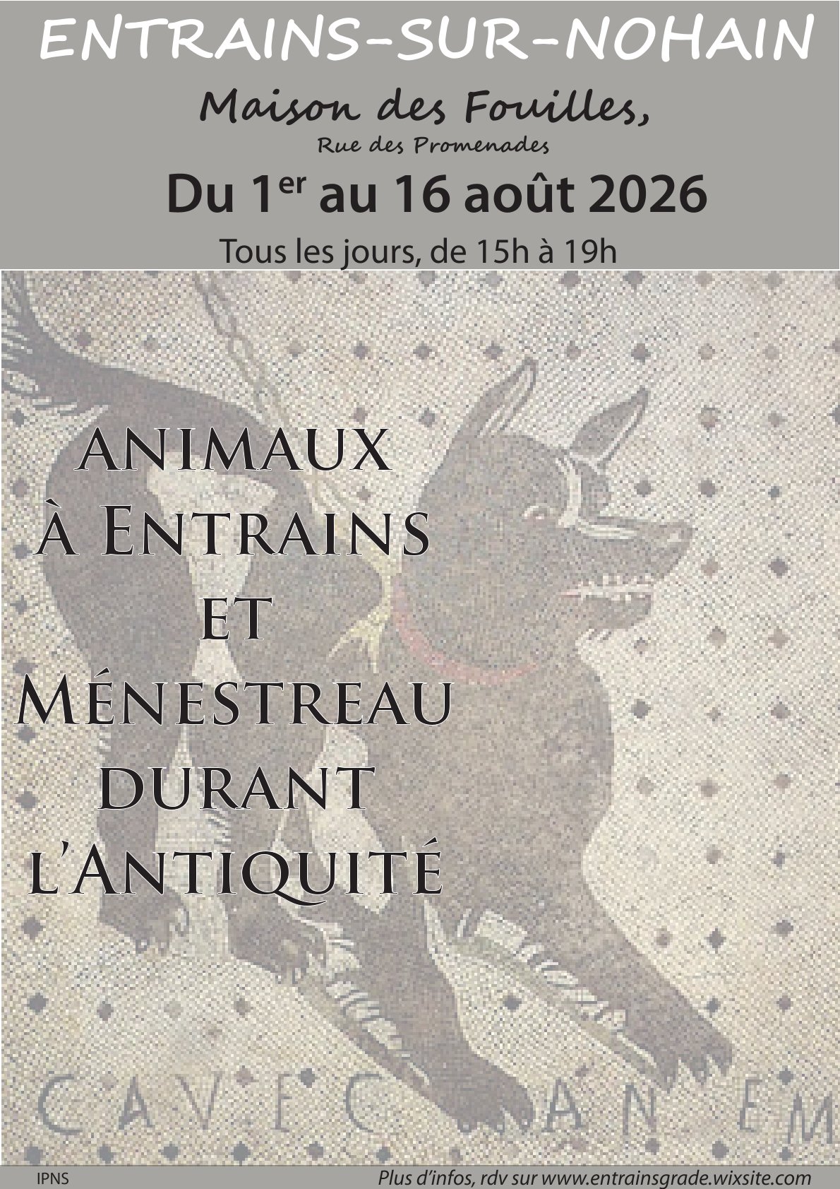Exposition "Les animaux à Entrains et Ménestreau à l'époque romaine"