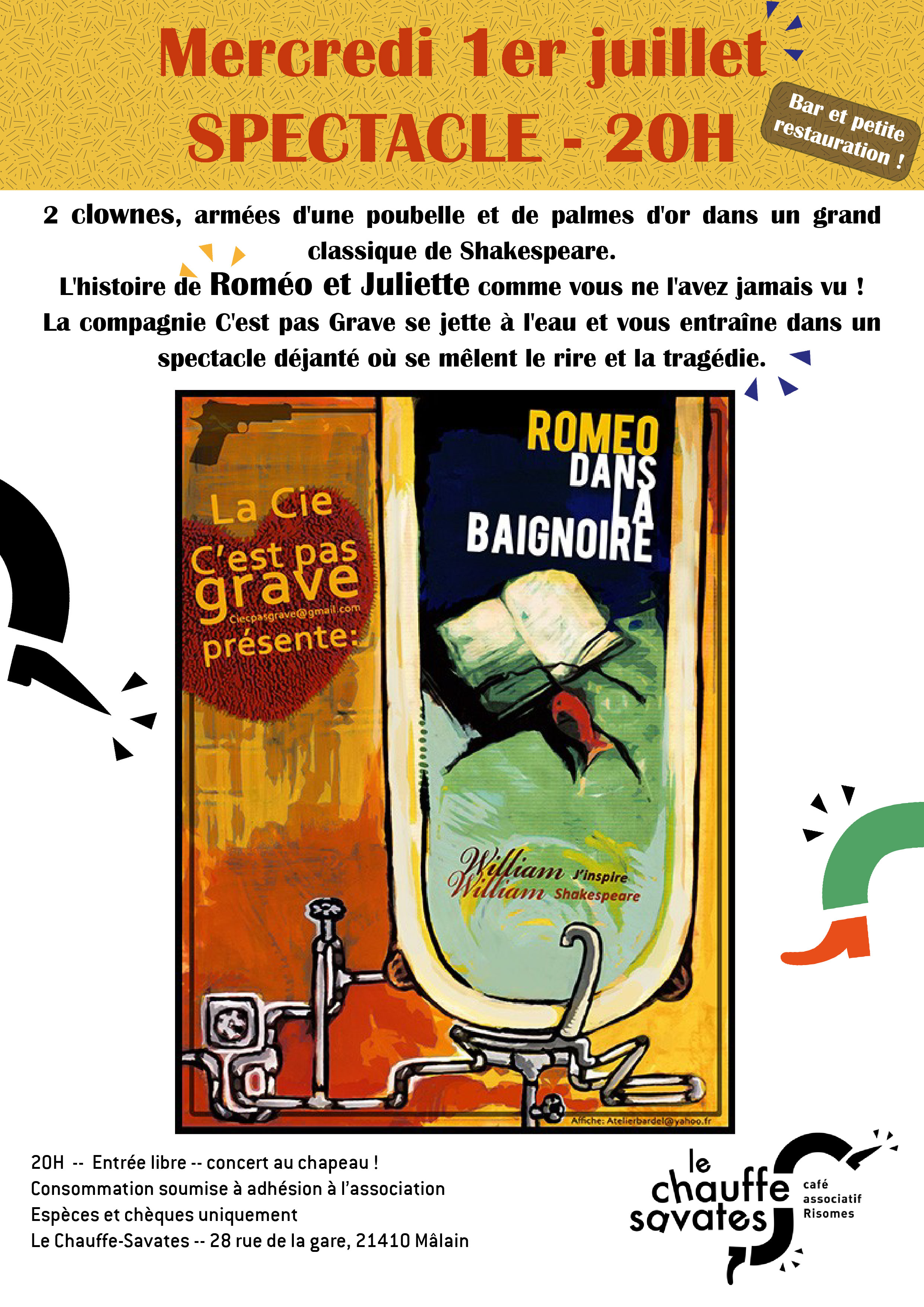 Spectacle de théatre "Roméo dans la baignoire"