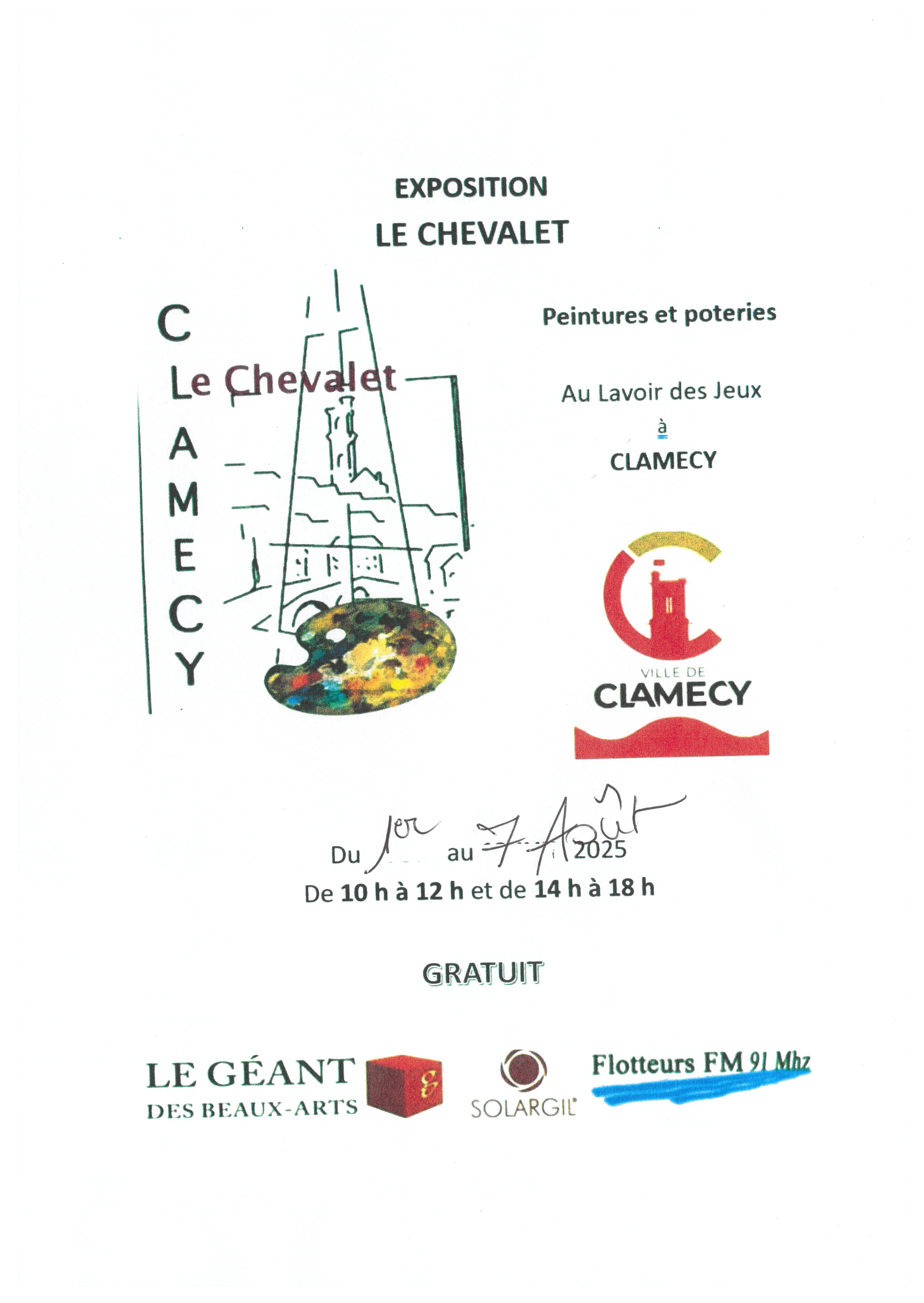 1er au 7 août 2025 Expo le chevalet