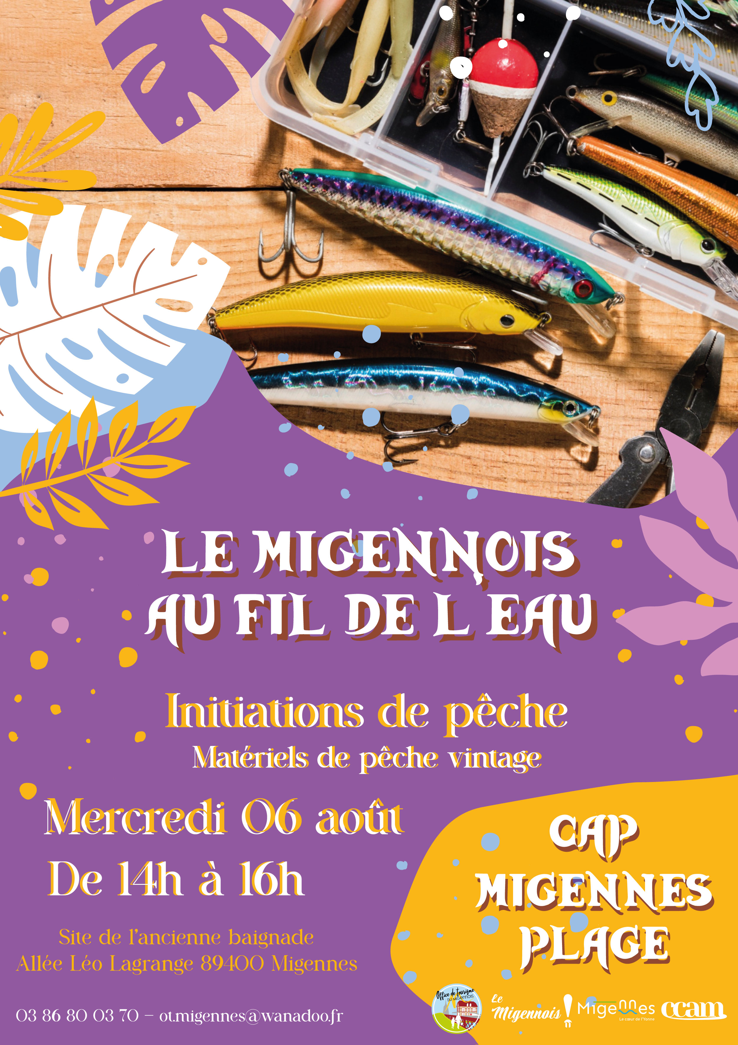 Affiche Cap Migennes Plage - Le Migennois Au fil de l'eau 