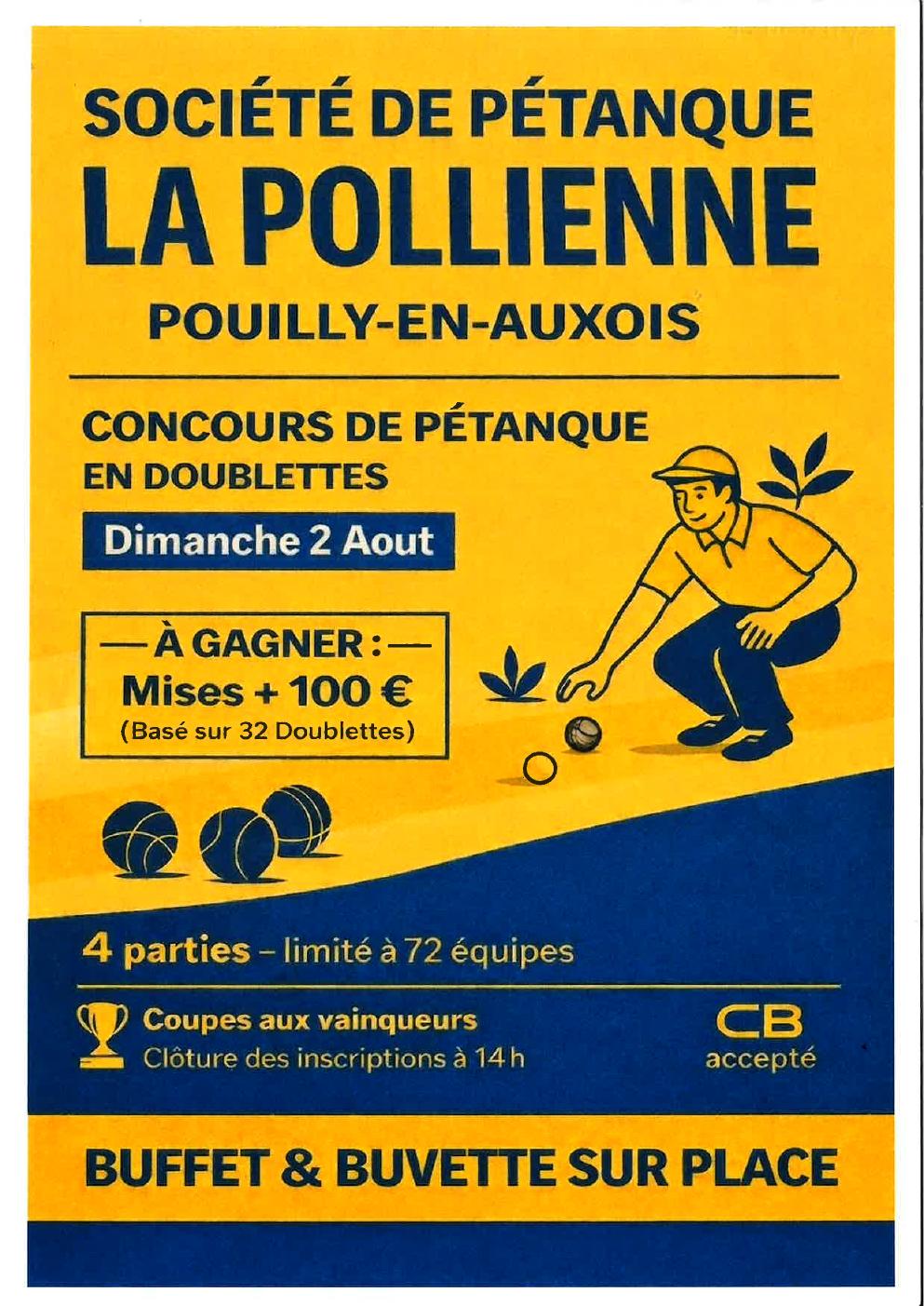 Concours  de pétanque - Pouilly en Auxois