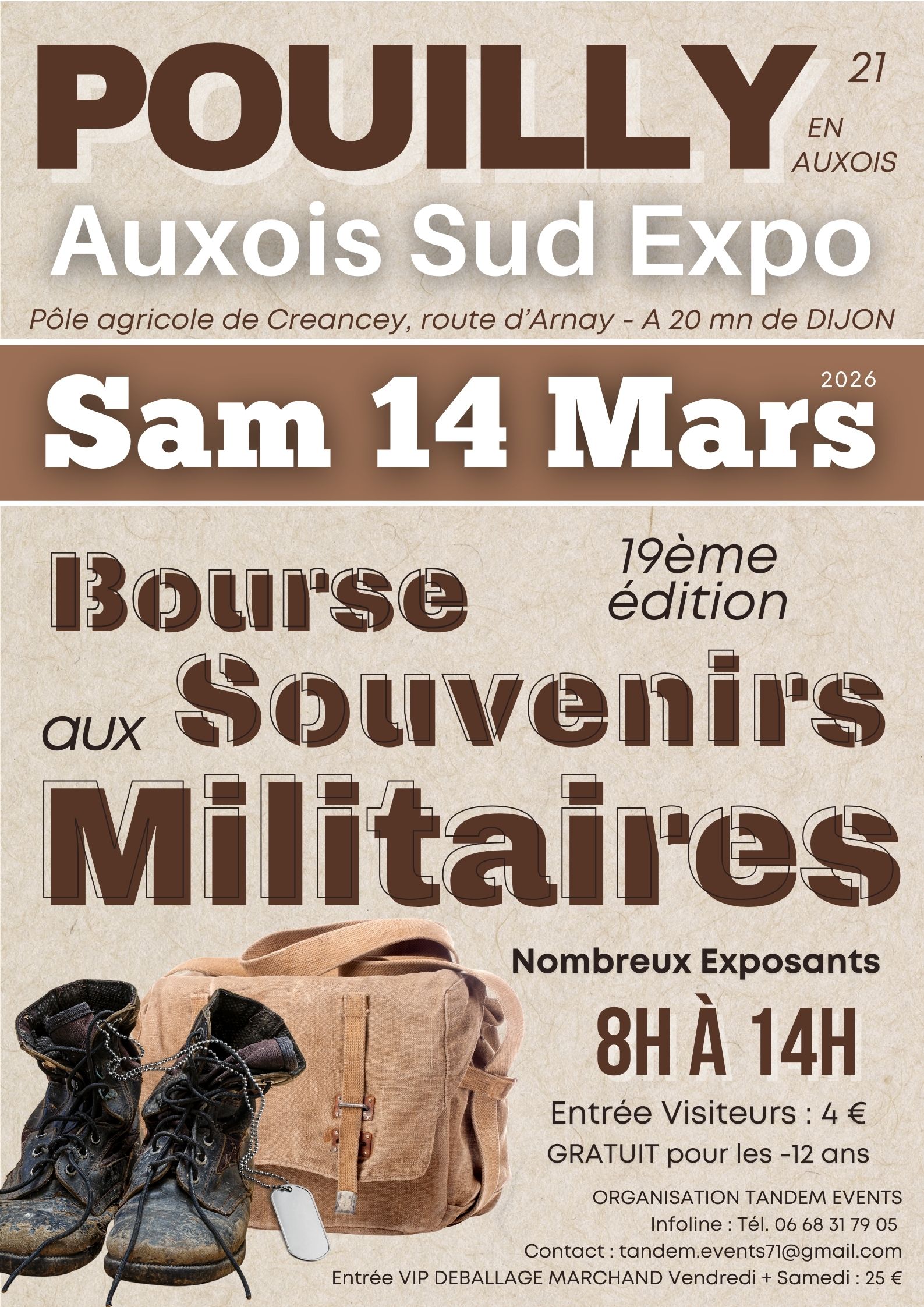 19eme Bourse aux souvenirs militaires -Pouilly en Auxois