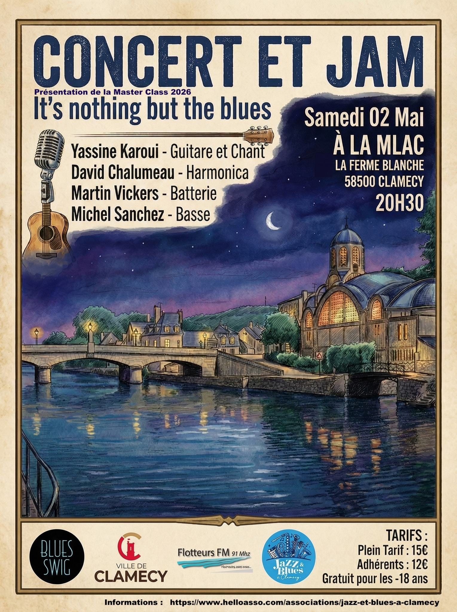 Concert et Jam "It's nothing but the blues" — visuel événement