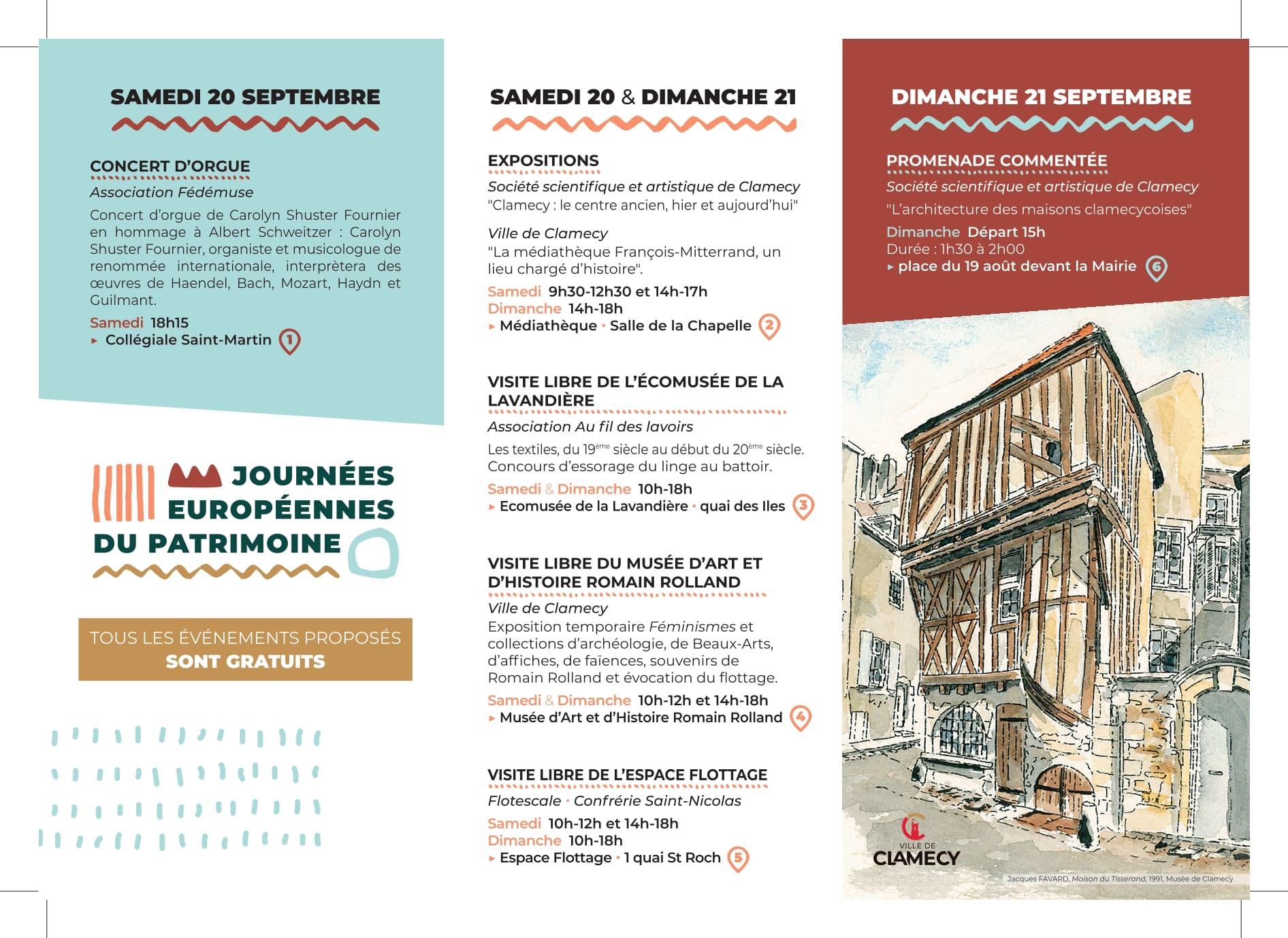 20-21 septembre 2025 - J.E.P. événements gratuits - Clamecy