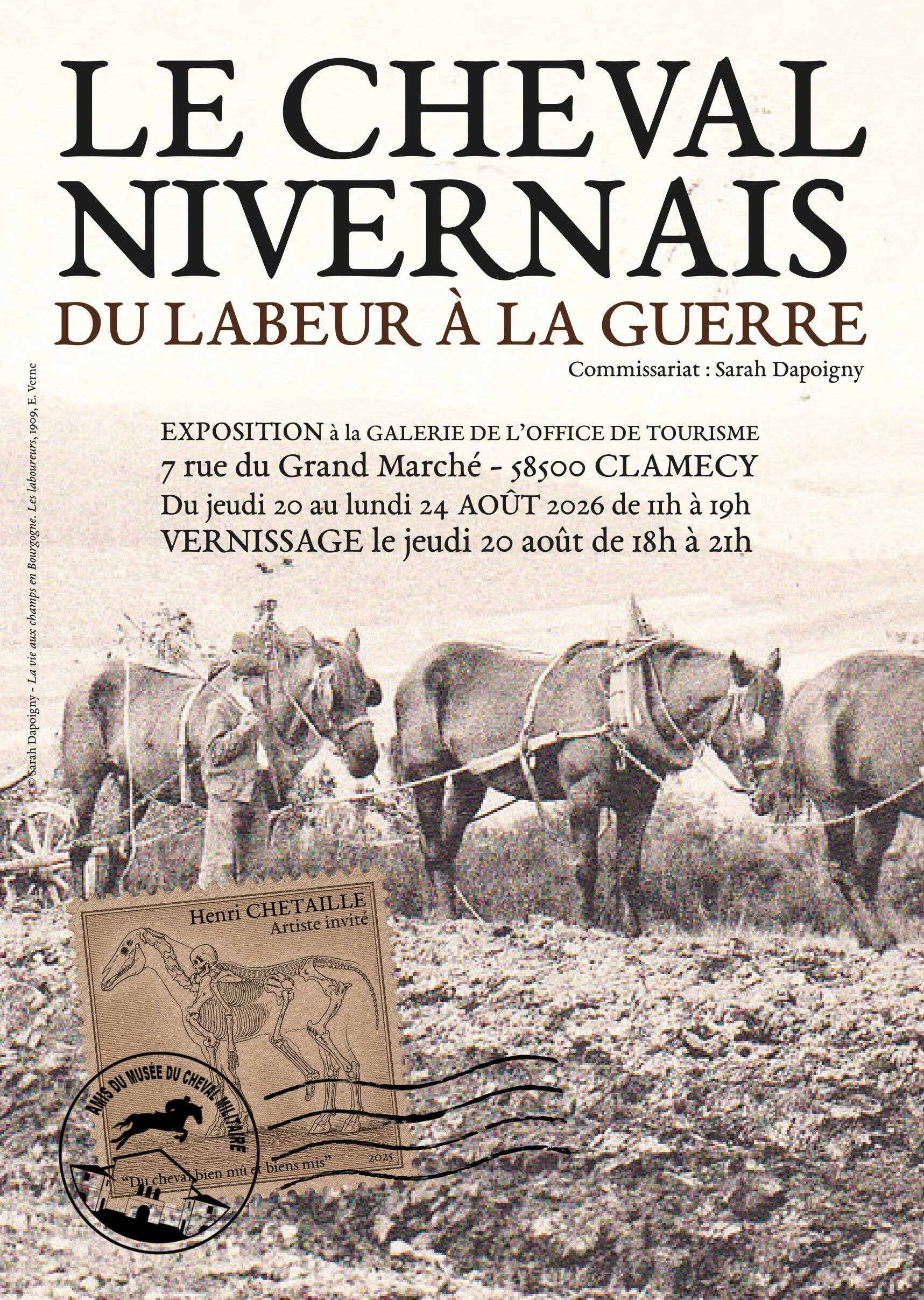 Exposition photos, peintures et cartes postales - Le Cheval Nivernais, du labeur à la guerre