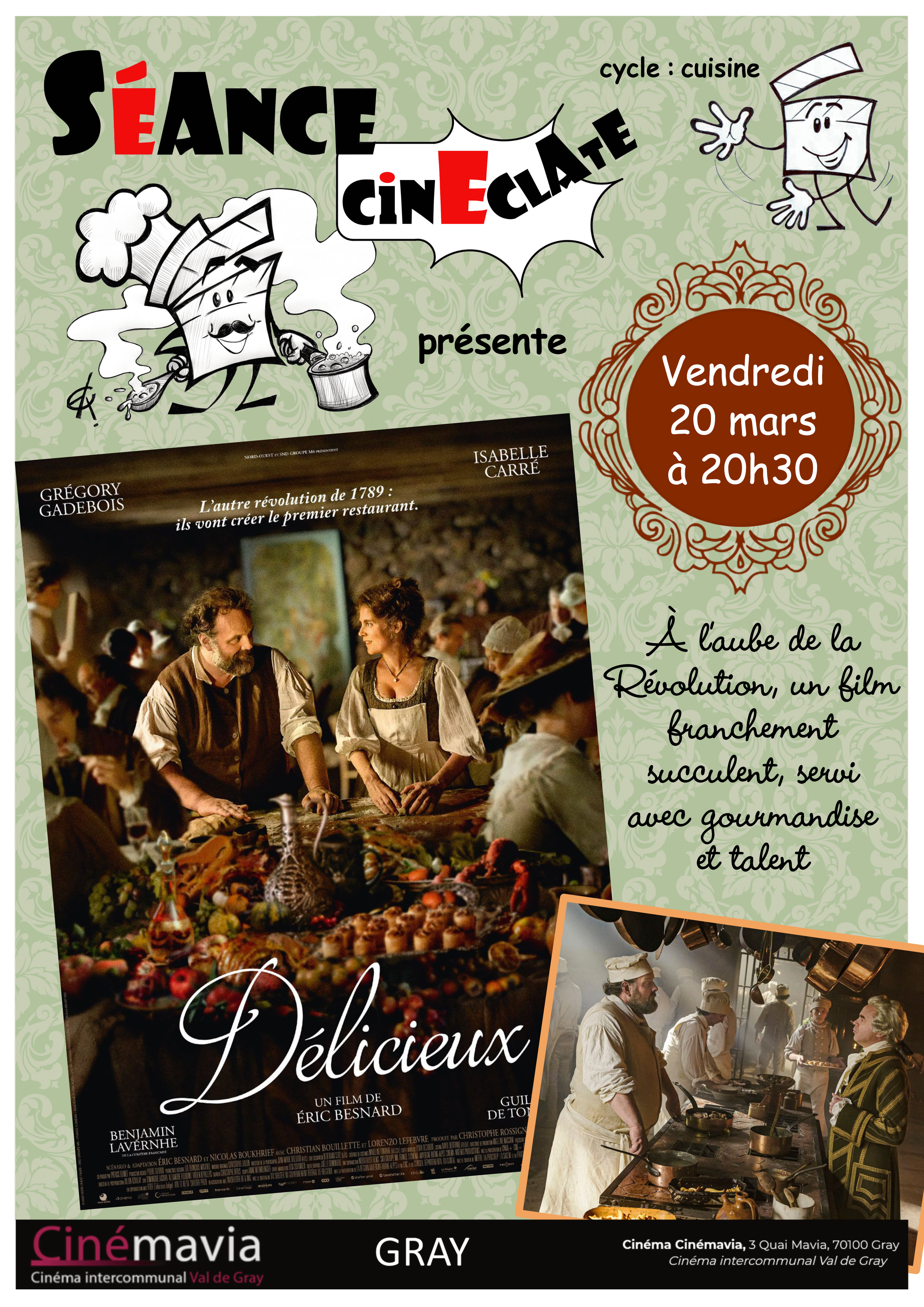 CinEclate présente le film Délicieux