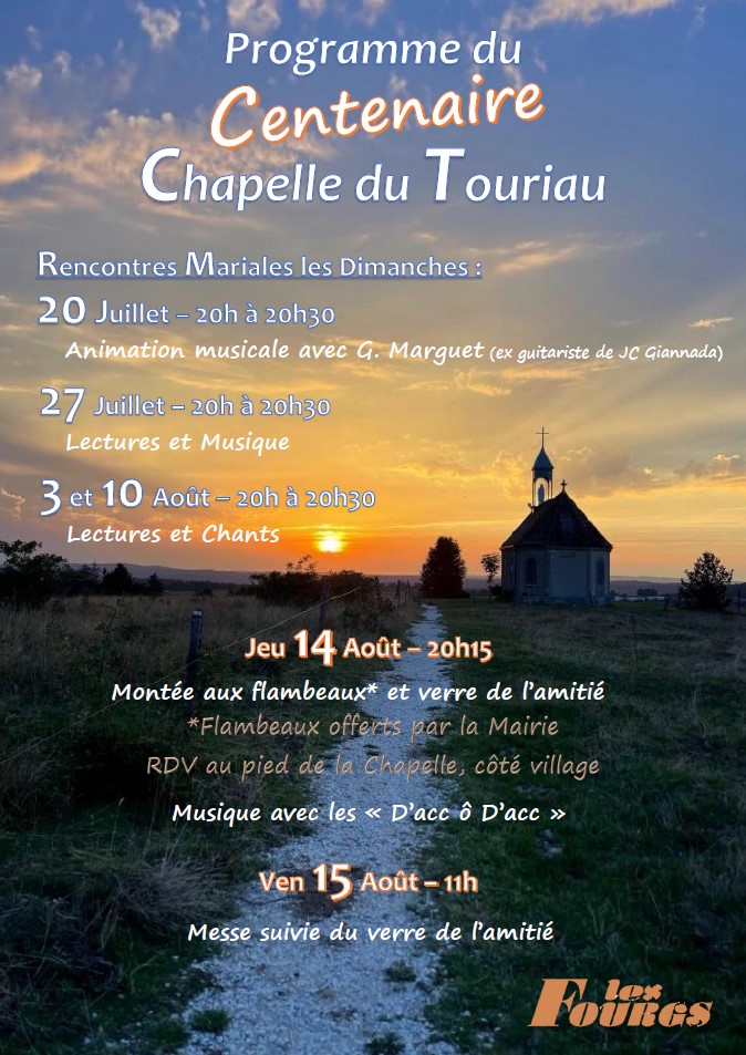 20 et 27 juillet - centenaire Chap Touriau - Les Fgs