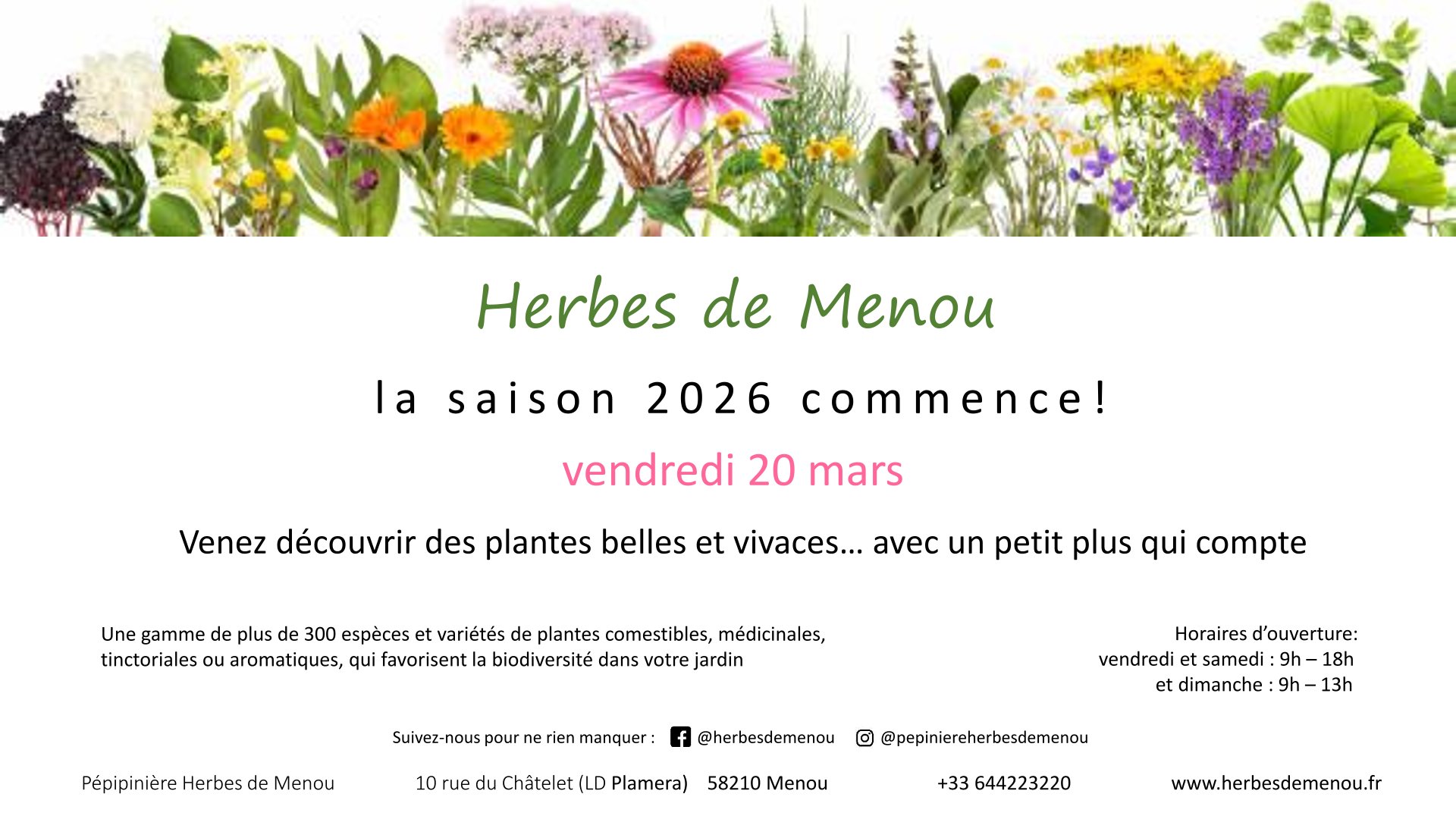 Herbes de Menou - Pépinière