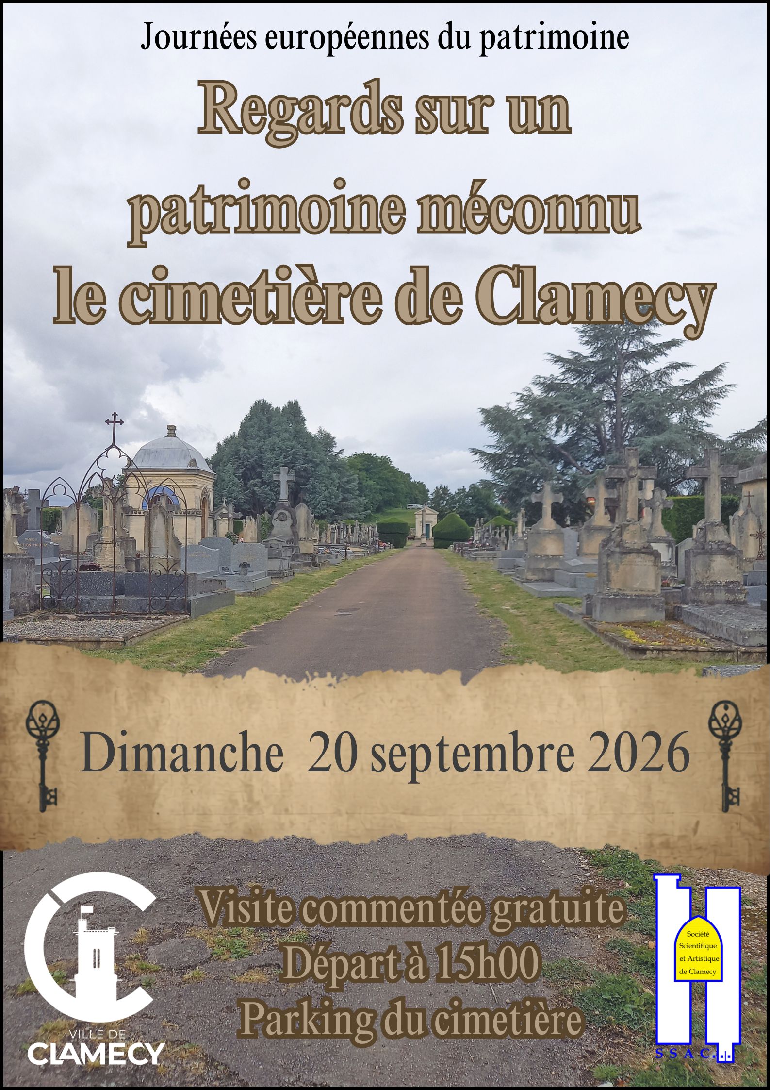 Journées Européennes du Patrimoine - Promenade commentée : "Regard sur un patrimoine méconnu : le cimetière de Clamecy"
