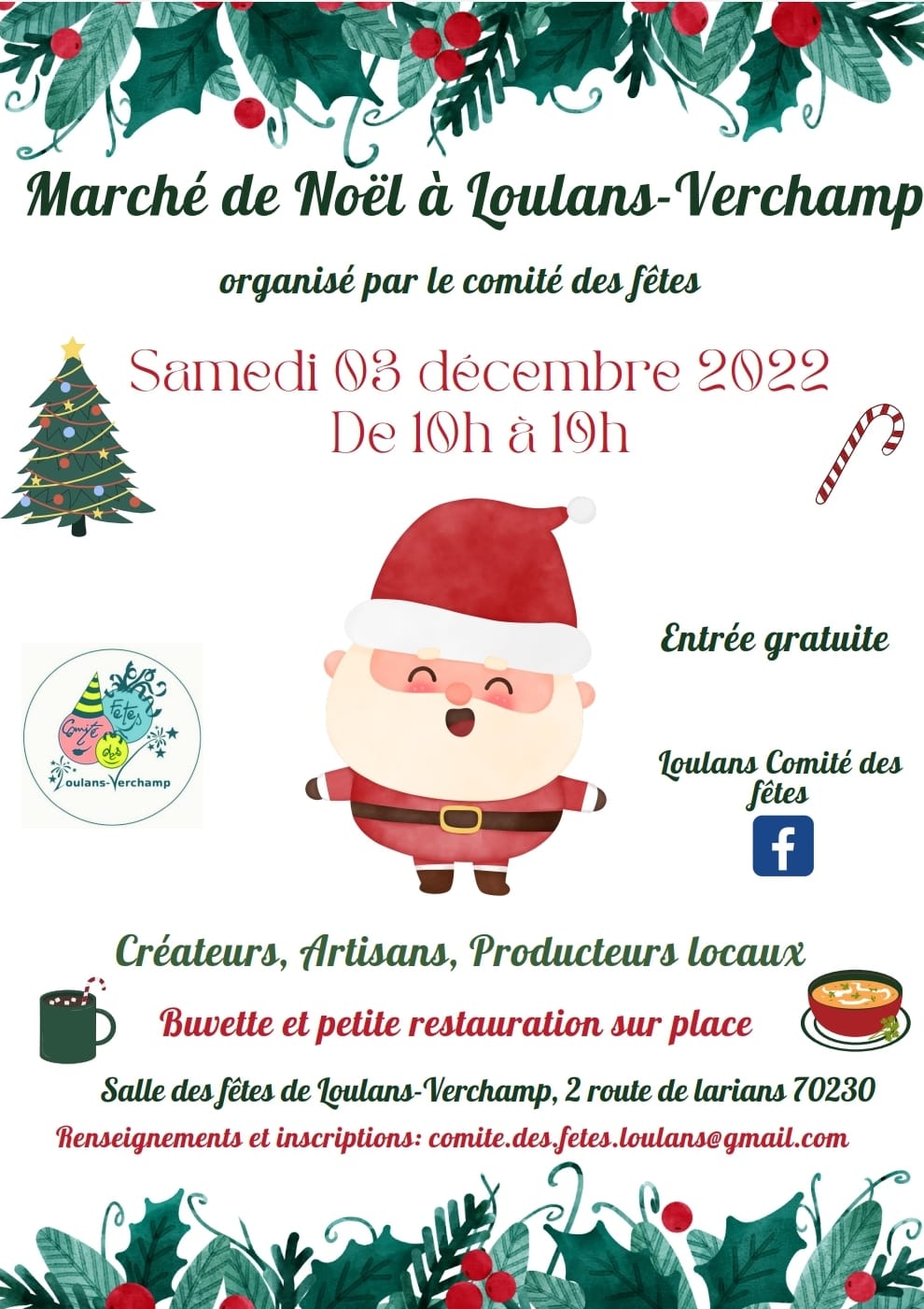 Marché de Noël à Loulans-Verchamp