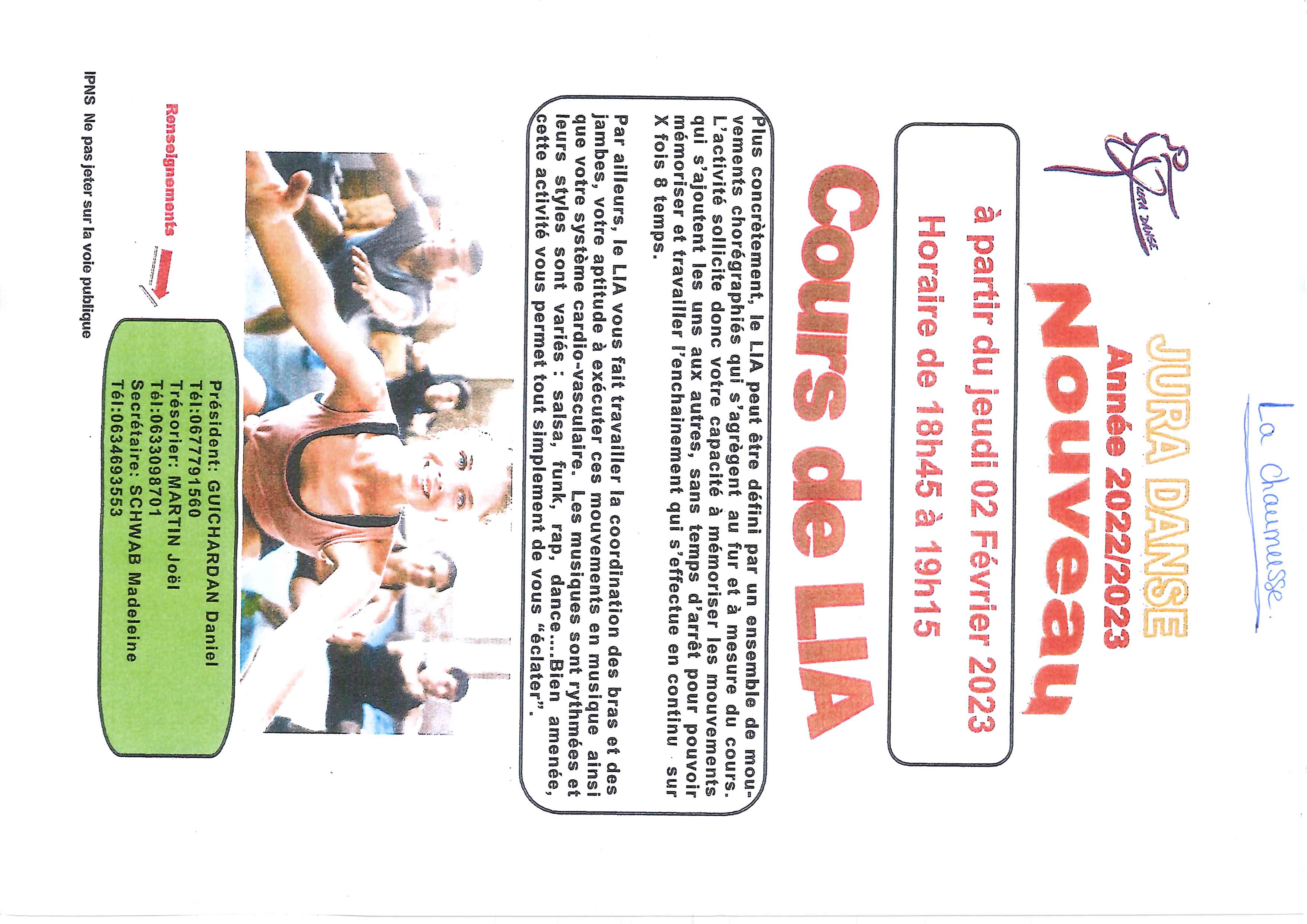 nouveau : cours de LIA