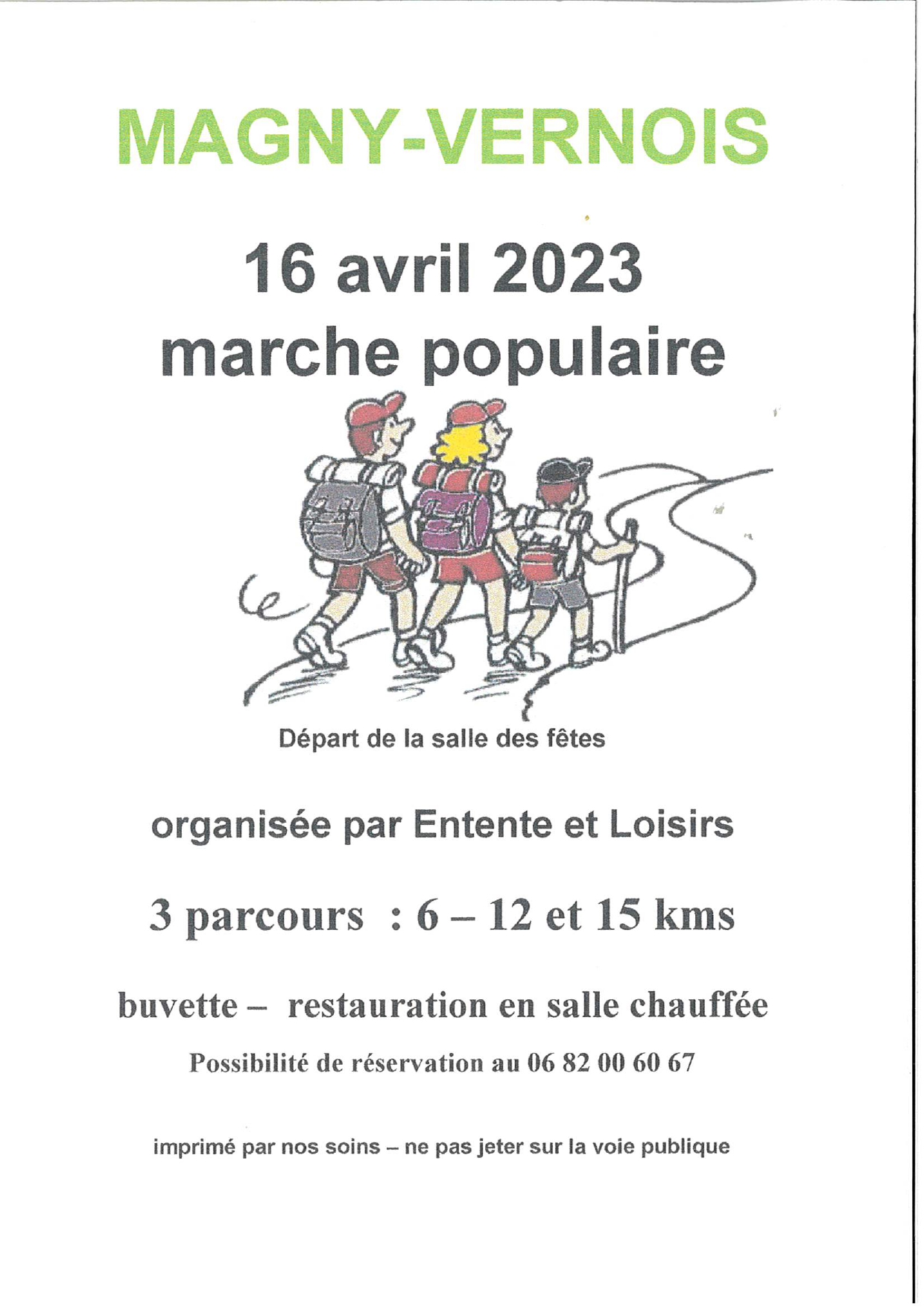 Marche populaire à Magny-Vernois