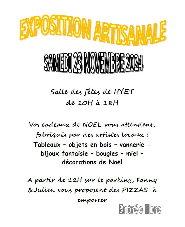 Exposition artisanale à Hyet