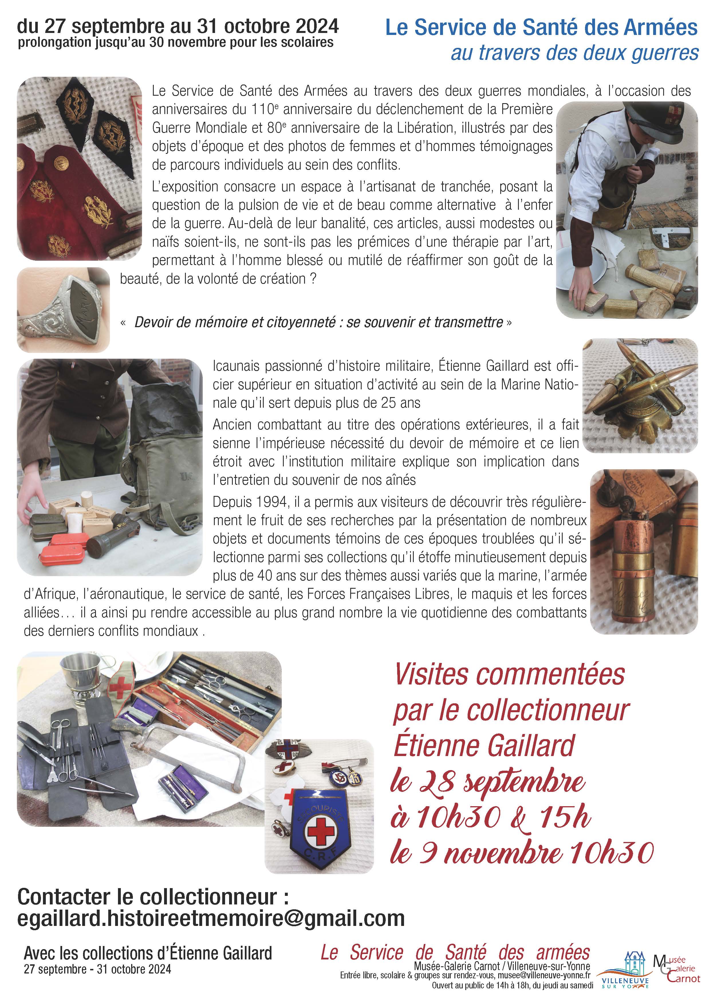 Le Service de Santé des Armées au travers des deux guerres