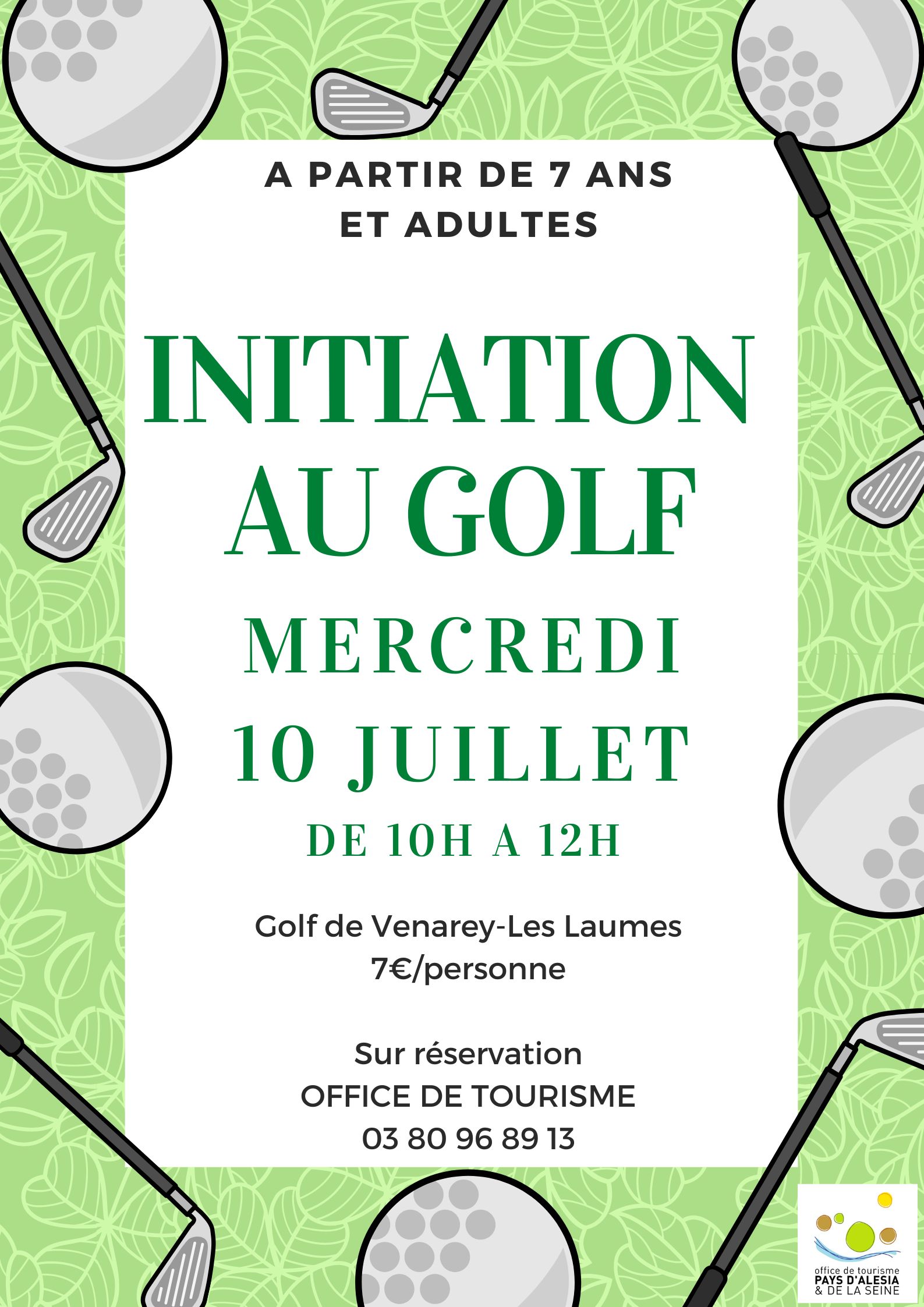 Vert Balle Golf Affiche - 1