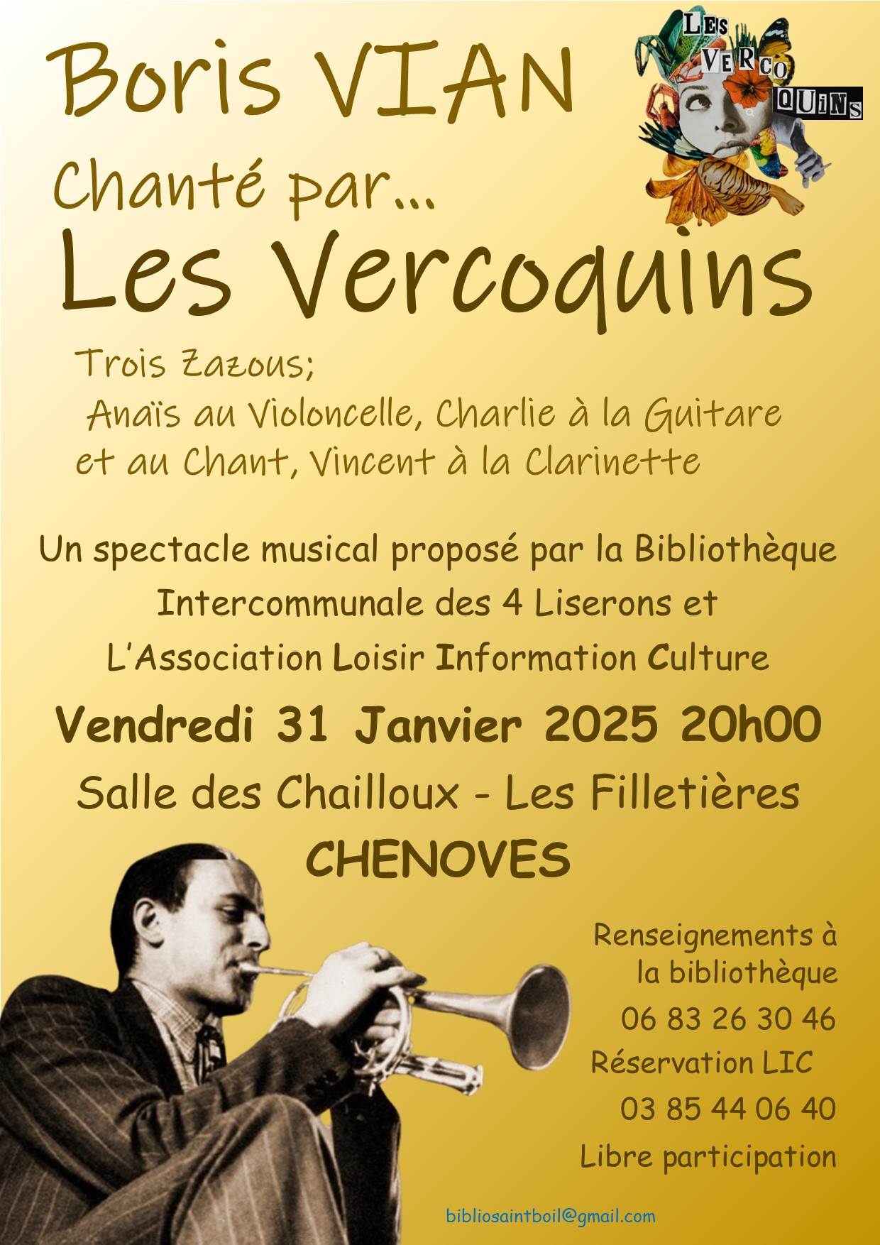 Concert-spectacle Les Vercoquins chantent Boris Vian