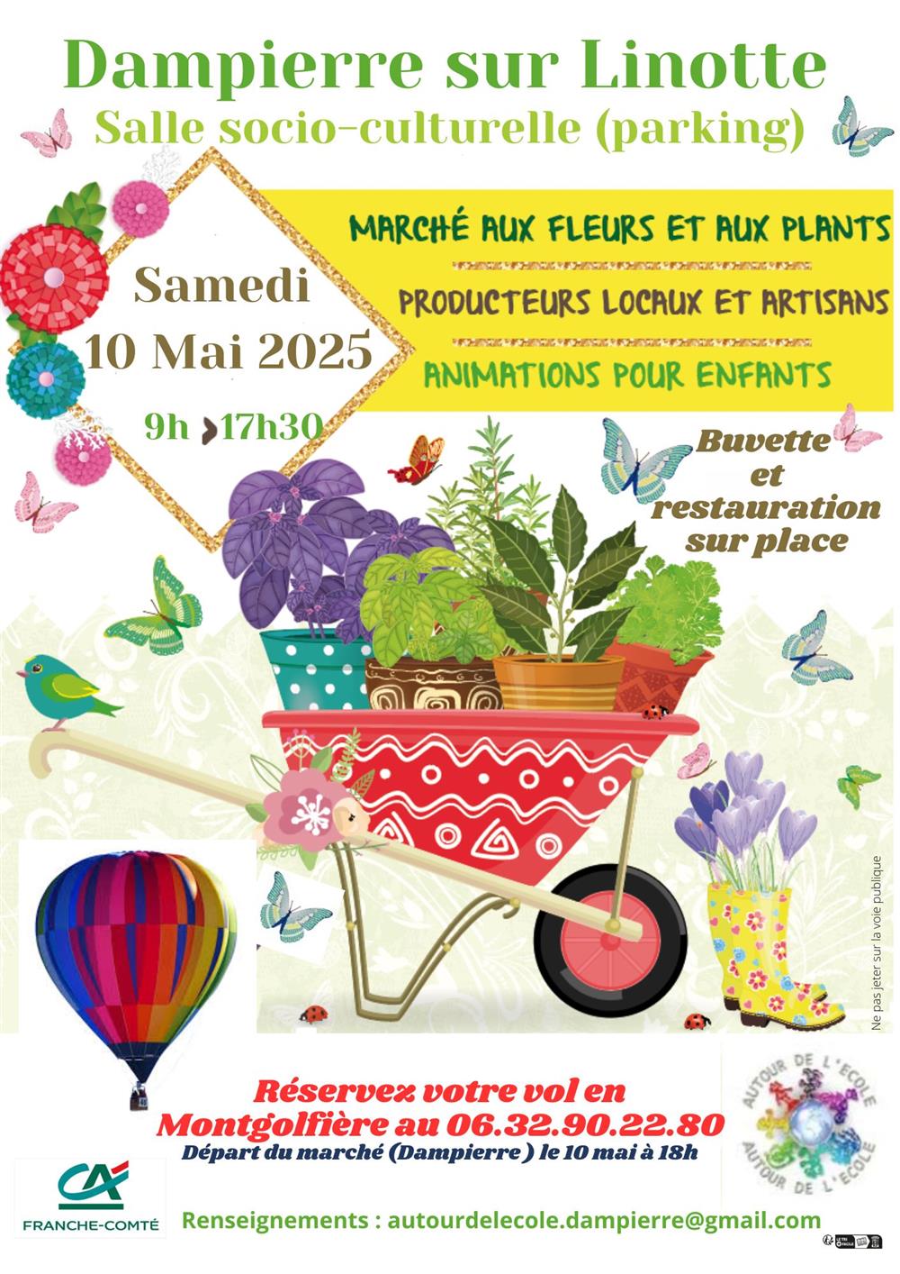 Marché aux fleurs à Dampierre sur Linotte