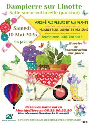 Marché aux fleurs à Dampierre sur Linotte