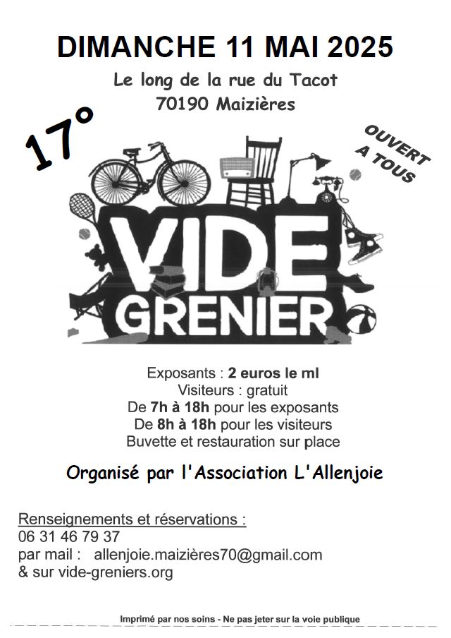 Vide grenier à Maizières
