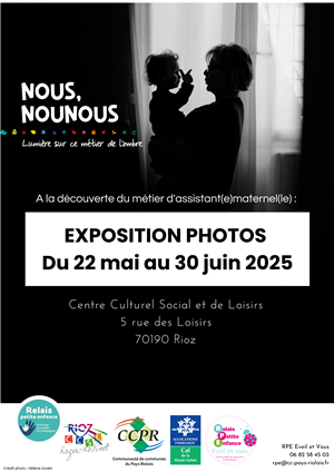 Exposition photographique sur les assistant(e)s maternel(le)s, à Rioz