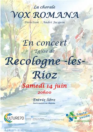 Concert de Vox Romana à Recologne-lès-Rioz