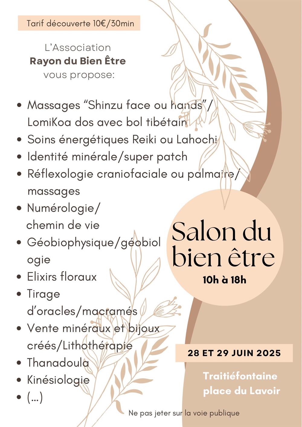 Salon du bien être à Traitiéfontaine