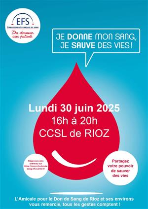 Don du sang à Rioz