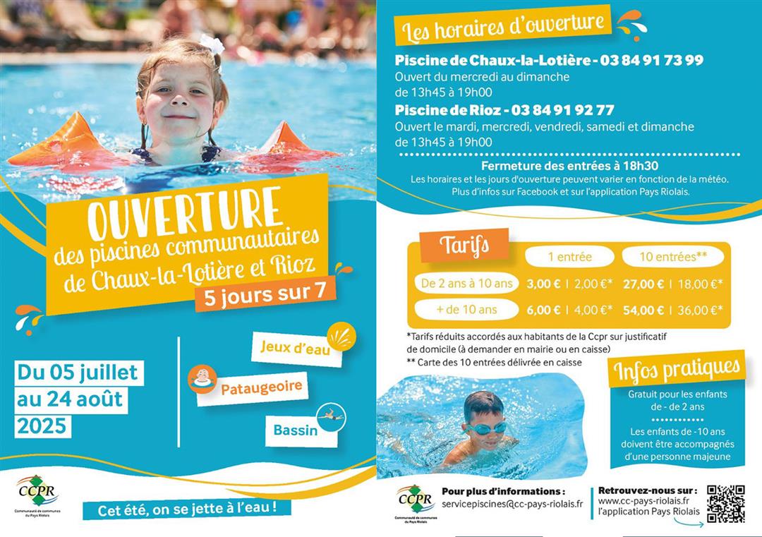 Piscine de plein air à Rioz