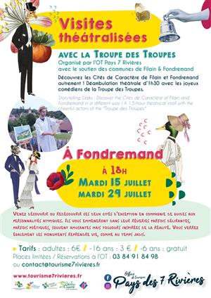 Visites théâtralisées avec la Troupe des Troupes à Fondremand