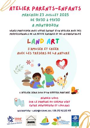 Atelier Land Art parents-enfants à Montbozon